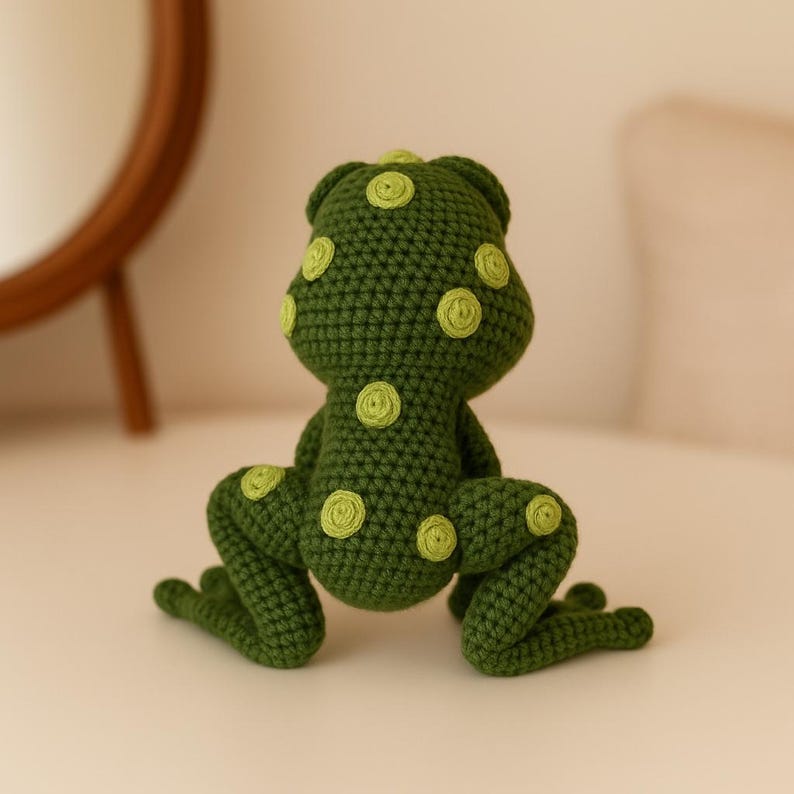 Amigurumi Frog Crochet Pattern | Cute Plush Frog Toy PDF Tutorial | Handmade Stuffed Animal DIY Gift