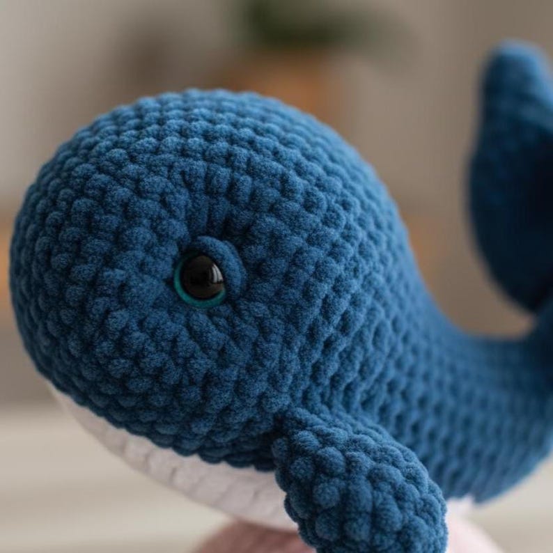Crochet Whale Pattern PDF | Amigurumi Plush Toy Tutorial | Stuffed Whale DIY